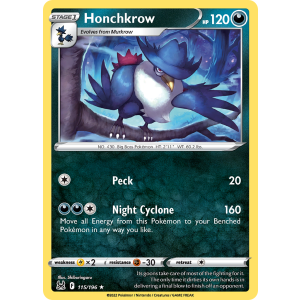 Honchkrow 115/196 Pokemon TCG Sword & Shield Lost Origin