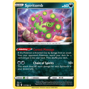 Spiritomb 117/196 Pokemon TCG Sword & Shield Lost Origin