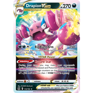 Rare Holo VSTAR Drapion VSTAR 119/196 Pokemon TCG Sword & Shield Lost Origin