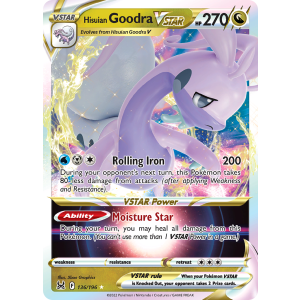 Rare Holo VSTAR Hisuian Goodra VSTAR 136/196 Pokemon TCG Sword & Shield Lost Origin