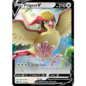 Rare Holo V Pidgeot V 137/196 Pokemon TCG Sword & Shield Lost Origin