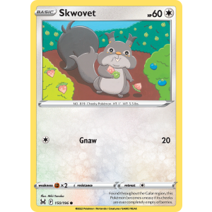 Skwovet 150/196 Pokemon TCG Sword & Shield Lost Origin