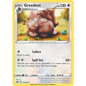 Greedent 151/196 Pokemon TCG Sword & Shield Lost Origin