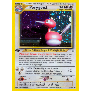 Rare Holo Porygon2 12/64 Pokemon TCG Neo Neo Revelation