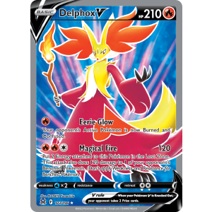 Rare Ultra Delphox V 173/196 Pokemon TCG Sword & Shield Lost Origin