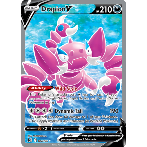 Rare Ultra Drapion V 182/196 Pokemon TCG Sword & Shield Lost Origin