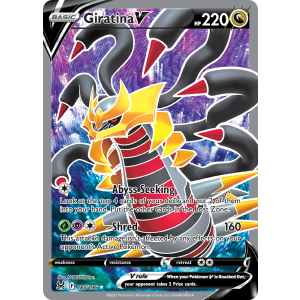 Rare Ultra Giratina V 185/196 Pokemon TCG Sword & Shield Lost Origin