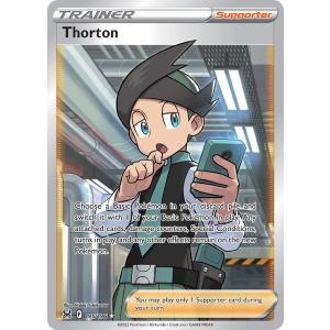 Rare Ultra Thorton 195/196 Pokemon TCG Sword & Shield Lost Origin