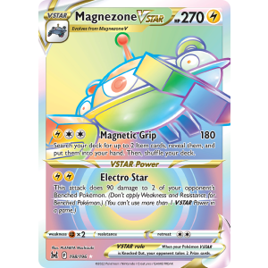 Rare Rainbow Magnezone VSTAR 198/196 Pokemon TCG Sword & Shield Lost Origin