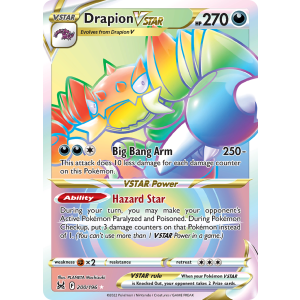 Rare Rainbow Drapion VSTAR 200/196 Pokemon TCG Sword & Shield Lost Origin