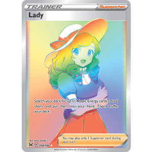 Rare Rainbow Lady 208/196 Pokemon TCG Sword & Shield Lost Origin