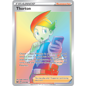 Rare Rainbow Thorton 210/196 Pokemon TCG Sword & Shield Lost Origin