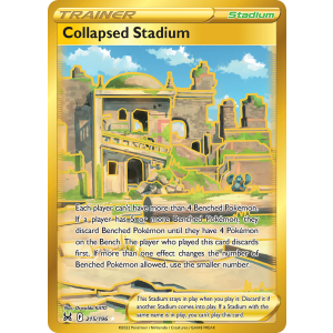 Rare Secret Collapsed Stadium 215/196 Pokemon TCG Sword & Shield Lost Origin