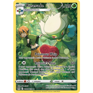 Trainer Gallery Rare Holo Roserade TG02/30 Pokemon TCG Sword & Shield Lost Origin Trainer Gallery