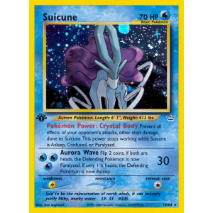 Rare Holo Suicune 14/64 Pokemon TCG Neo Neo Revelation