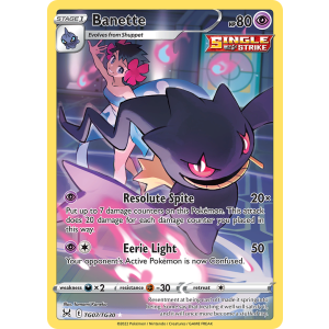 Trainer Gallery Rare Holo Banette TG07/30 Pokemon TCG Sword & Shield Lost Origin Trainer Gallery