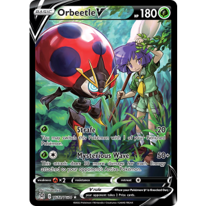 Rare Holo V Orbeetle V TG12/30 Pokemon TCG Sword & Shield Lost Origin Trainer Gallery