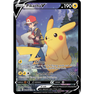 Rare Holo V Pikachu V TG16/30 Pokemon TCG Sword & Shield Lost Origin Trainer Gallery