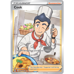 Rare Ultra Cook TG25/30 Pokemon TCG Sword & Shield Lost Origin Trainer Gallery