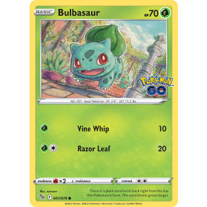 Bulbasaur 1/78 Pokemon TCG Sword & Shield Pokémon GO