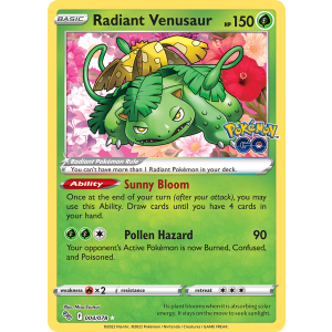 Radiant Rare Radiant Venusaur 4/78 Pokemon TCG Sword & Shield Pokémon GO