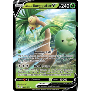 Rare Holo V Alolan Exeggutor V 5/78 Pokemon TCG Sword & Shield Pokémon GO