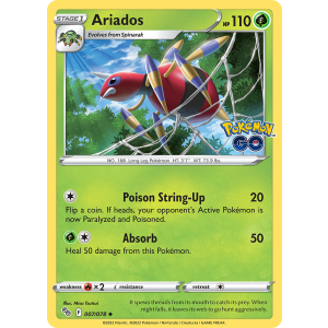 Ariados 7/78 Pokemon TCG Sword & Shield Pokémon GO