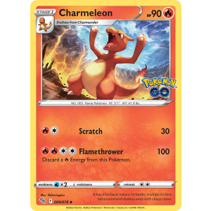 Charmeleon 9/78 Pokemon TCG Sword & Shield Pokémon GO