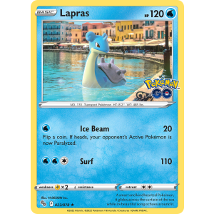 Rare Holo Lapras 23/78 Pokemon TCG Sword & Shield Pokémon GO