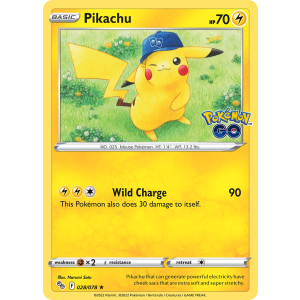 Rare Holo Pikachu 28/78 Pokemon TCG Sword & Shield Pokémon GO