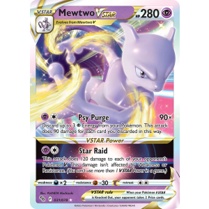 Rare Holo VSTAR Mewtwo VSTAR 31/78 Pokemon TCG Sword & Shield Pokémon GO