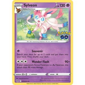 Rare Holo Sylveon 35/78 Pokemon TCG Sword & Shield Pokémon GO