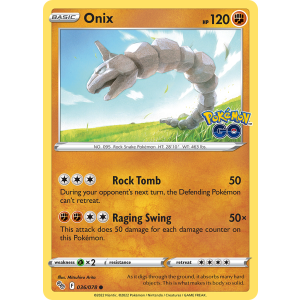 Onix 36/78 Pokemon TCG Sword & Shield Pokémon GO