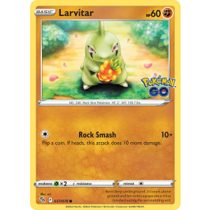 Larvitar 37/78 Pokemon TCG Sword & Shield Pokémon GO