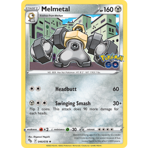 Rare Holo Melmetal 46/78 Pokemon TCG Sword & Shield Pokémon GO