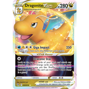 Rare Holo VSTAR Dragonite VSTAR 50/78 Pokemon TCG Sword & Shield Pokémon GO