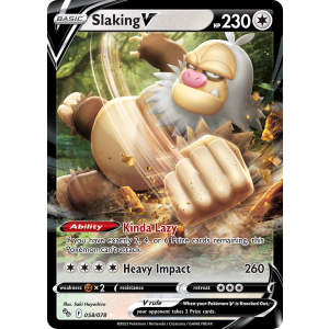 Rare Holo V Slaking V 58/78 Pokemon TCG Sword & Shield Pokémon GO