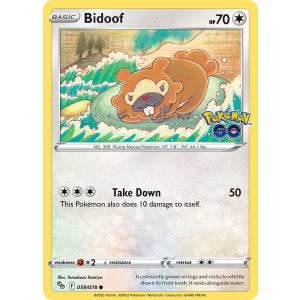 Bidoof 59/78 Pokemon TCG Sword & Shield Pokémon GO