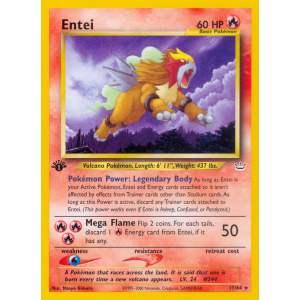 Entei 17/64 Pokemon TCG Neo Neo Revelation