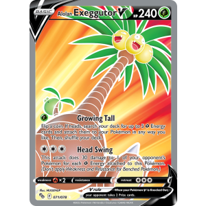 Rare Ultra Alolan Exeggutor V 71/78 Pokemon TCG Sword & Shield Pokémon GO