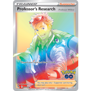 Rare Rainbow Professor's Research 84/78 Pokemon TCG Sword & Shield Pokémon GO