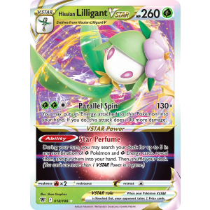 Rare Holo VSTAR Hisuian Lilligant VSTAR 18/189 Pokemon TCG Sword & Shield Astral Radiance