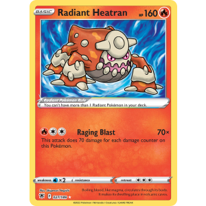 Radiant Rare Radiant Heatran 27/189 Pokemon TCG Sword & Shield Astral Radiance