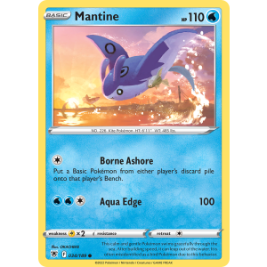 Mantine 34/189 Pokemon TCG Sword & Shield Astral Radiance