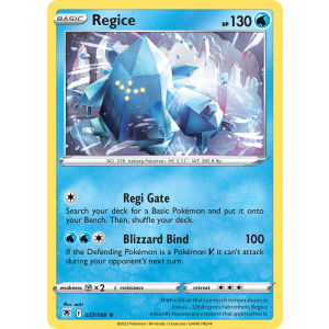 Regice 37/189 Pokemon TCG Sword & Shield Astral Radiance