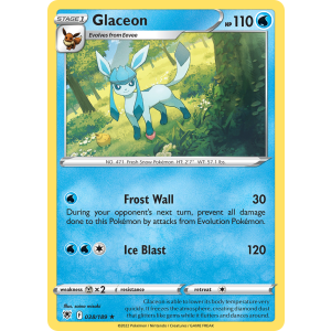 Glaceon 38/189 Pokemon TCG Sword & Shield Astral Radiance