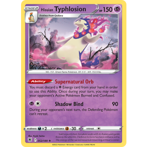 Rare Holo Hisuian Typhlosion 52/189 Pokemon TCG Sword & Shield Astral Radiance