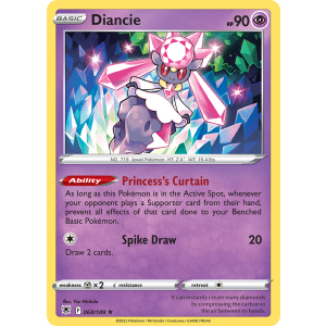 Rare Holo Diancie 68/189 Pokemon TCG Sword & Shield Astral Radiance