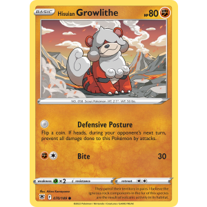 Hisuian Growlithe 70/189 Pokemon TCG Sword & Shield Astral Radiance