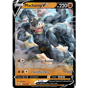 Rare Holo V Machamp V 72/189 Pokemon TCG Sword & Shield Astral Radiance